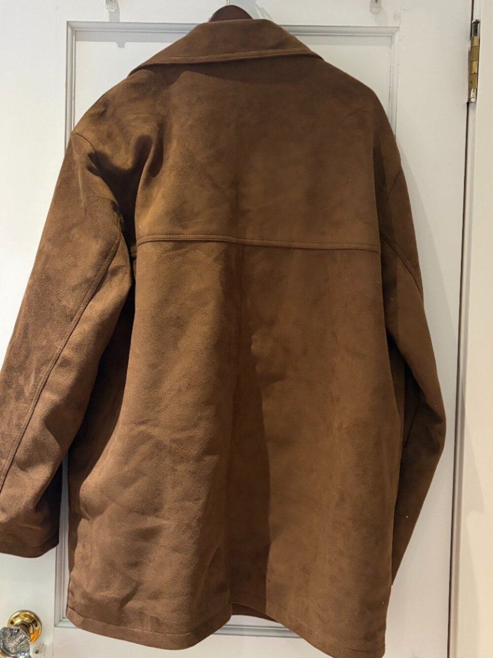 Emporio EGA Fashion Men's Faux Suede Vintage Jacket Camel Brown Size XL - Picture 4 of 10